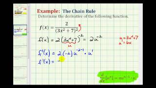 Ex 3:  Determine a Derivative using The Chain Rule