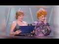 Lucille ball in tears after standing ovation  1981 emmy awards w shirley maclaine