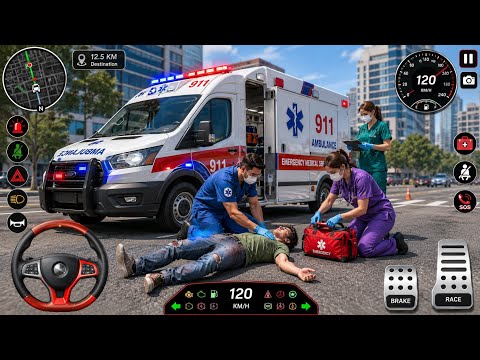 Ambulance City Rescue Simulator 3D Game 911 Us Emergency Ambulance - New Version For Android #part25