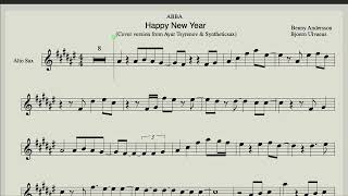 Abba - Happy New Year (Saxophone Alto Sheet Music) Dance Version - House Music