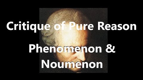 Phenomenon and Noumenon | Critique of Pure Reason