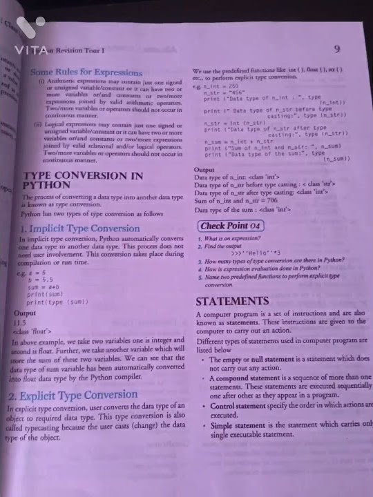 Chapter 1 python class 12 | revision tour part 1 - YouTube