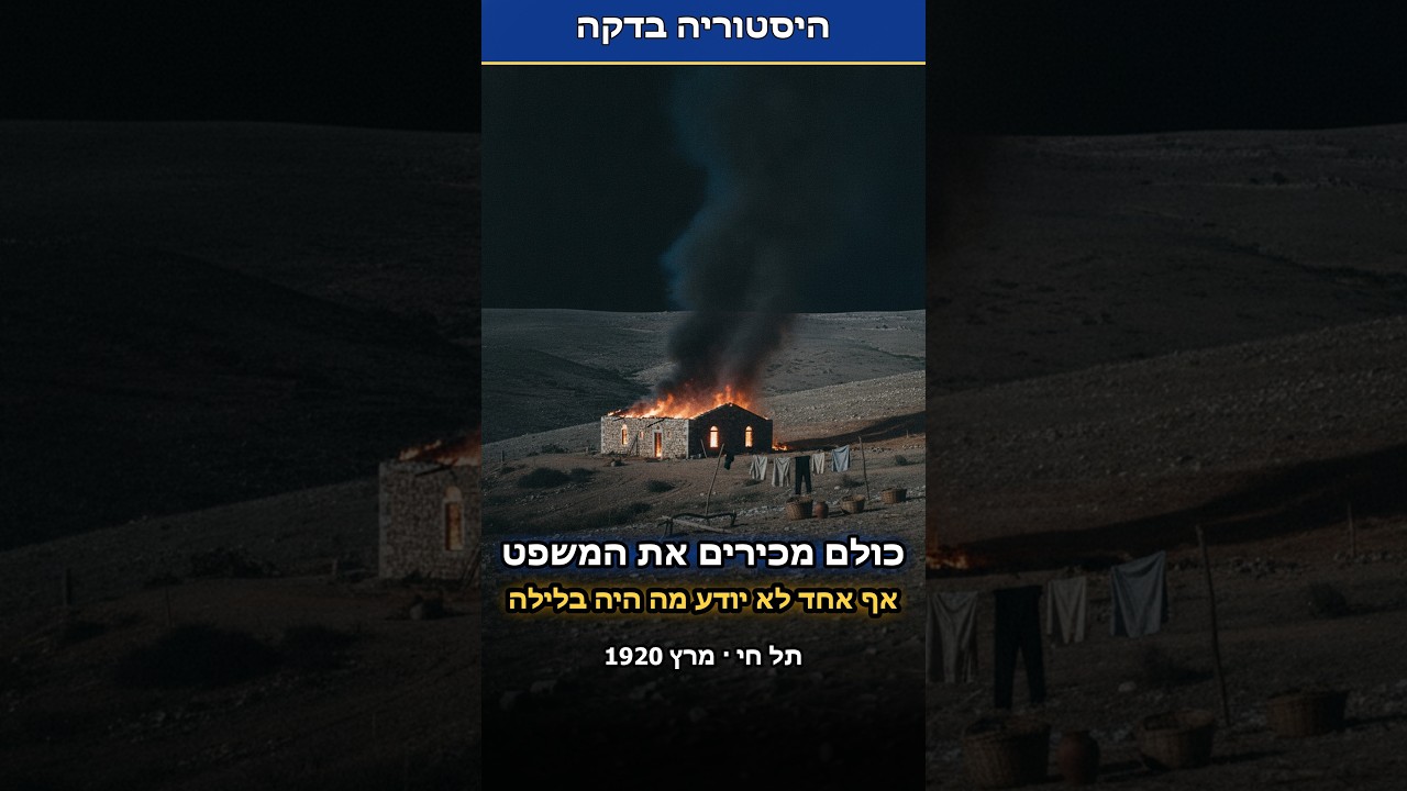 כולם מכירים את המשפט אף אחד לא יודע מה היה בלילה| תל חי 1920
