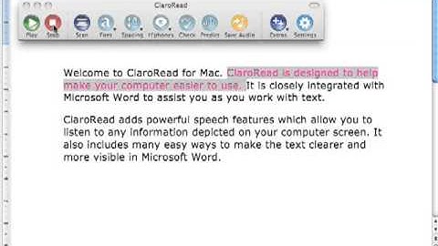 17. Reading Text from Microsoft Word Claro Software reading and writing support Africa