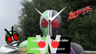 dua jiwa menjadi 1 itu lah Kamen rider Double, gameplay in PPSSPP