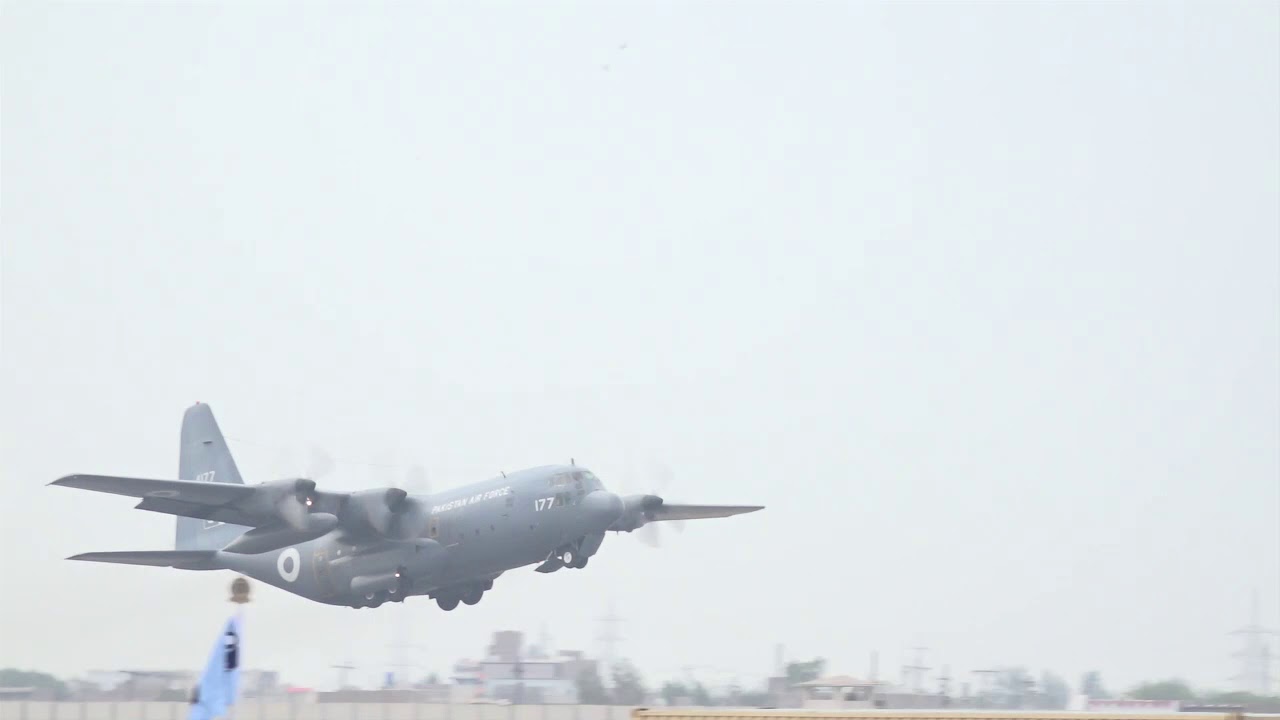 PAF C-130 AIRCRAFT CARRYING MEDICAL EQUIPMENT LANDS AT QUETTA