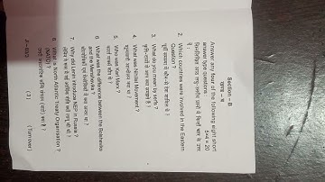 SEM-4) //HISTORY HONOURS//(CC-10) //KOLHAN UNIVERSITY//#questionpaper