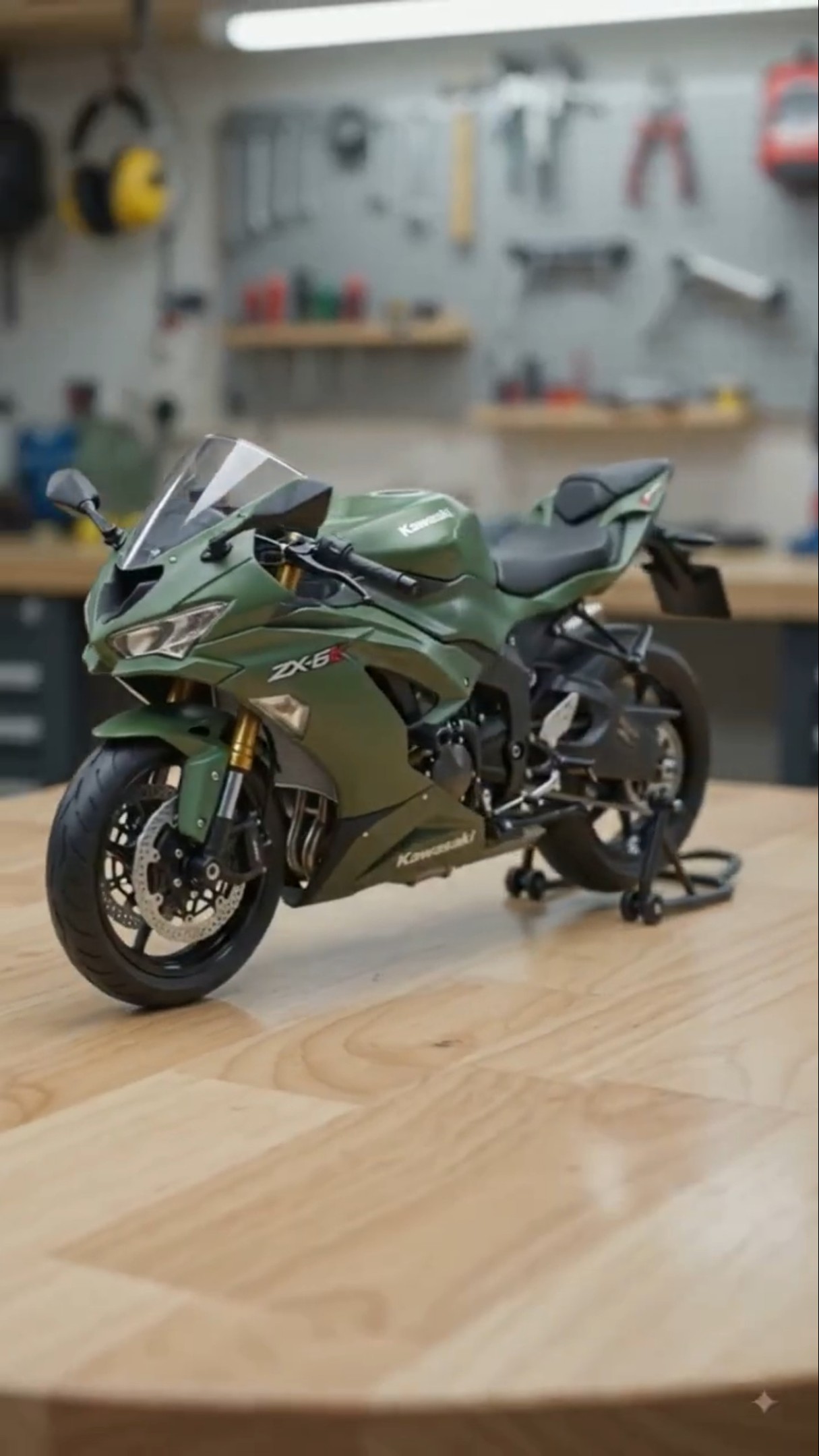 ◇ A I ◇ Hyper-Realistic Miniature Kawasaki Ninja ZX-6R Build 🤯 | AI Stop