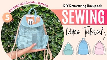 ZOE - DIY versatile diy drawstring backpack pattern (full process tutorial + sewing pattern)