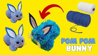✅ HOW TO MAKE RABBIT WITH YARN POM POM - DIY Easy Pom Pom Bunny