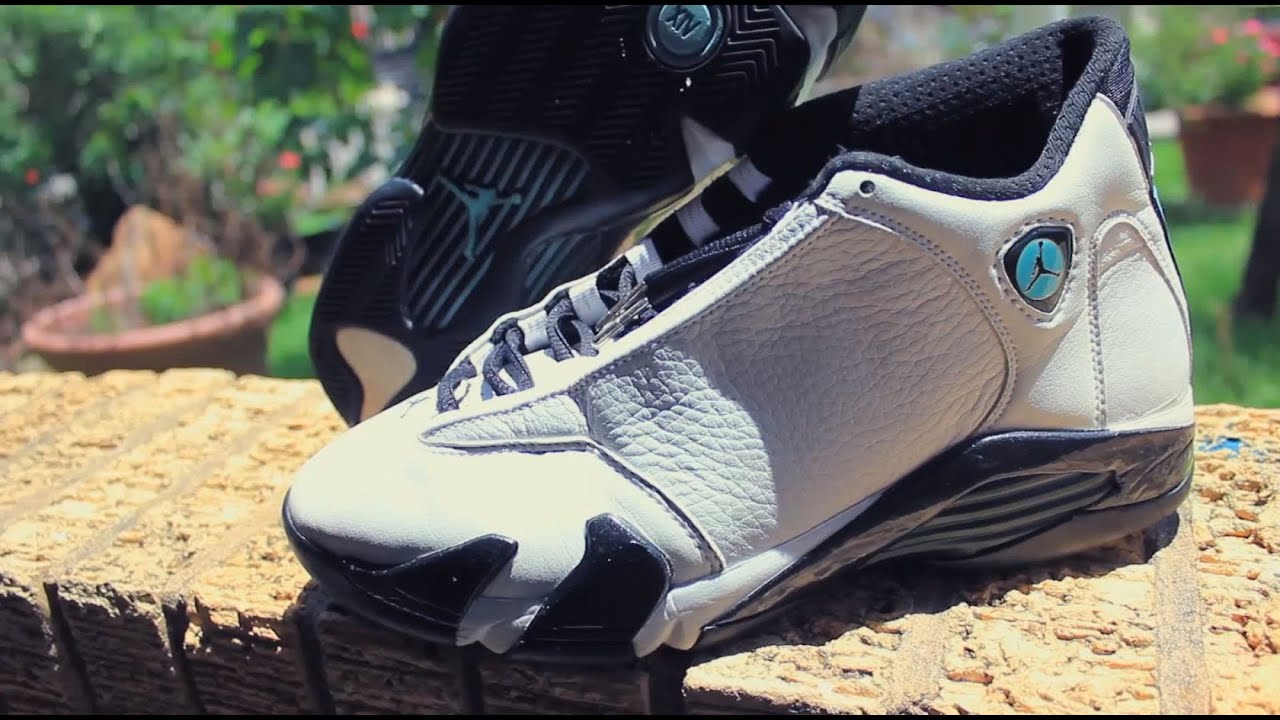 jordan 14 oxidized green on feet