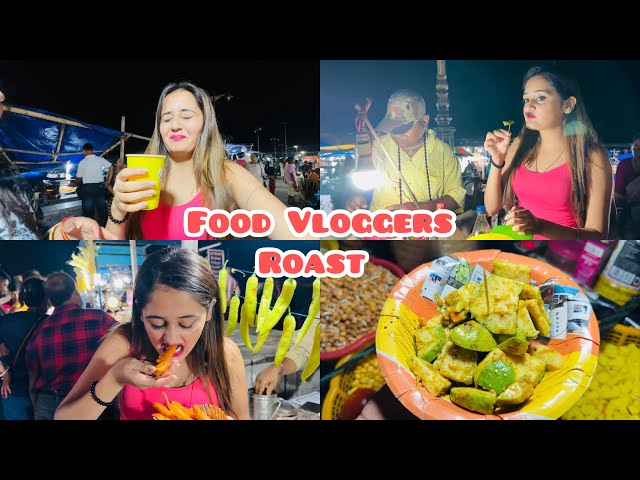 Funny 🤣 Food Vloggers Parody By Bindass Kavya 🤮 Most Worst Street Food Challenge class=