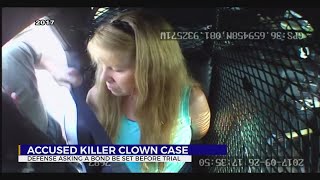 Defense for accused killer clown says suspect should be released on bond ahead of trial