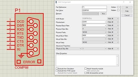 Como usar el elemento COMPIM de Proteus | Microcontrolador+VSPE+COMPIM | Tutorial