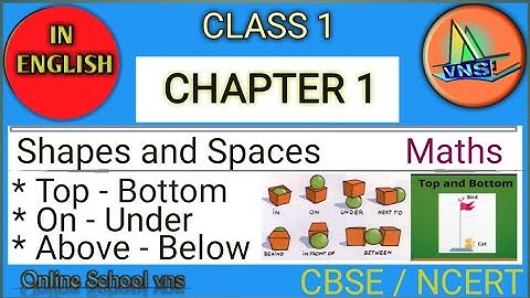 Top - Bottom | On - Under | Above - Below | Class 1 Maths | CBSE | NCERT | In English