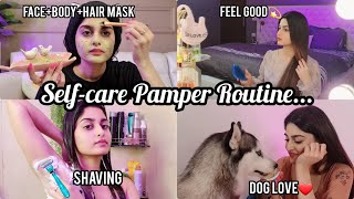 Pamper Routine🚿😍 | Face&Hair mask + Pedicure 💅❤ #selfcare #pamperroutine