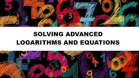 Solving advanced logarithms and logarithmic equations +Ti84
