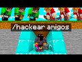 2 caadores vs athos hacker no minecraft