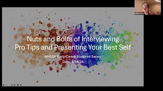 Nuts and Bolts of Interviewing | Early Career Blueprint Series