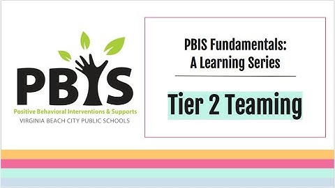 PBIS Tier 2 Teaming