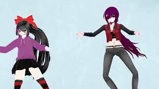 ((MMD X Creepypasta))  Mari  and Nina- Attention