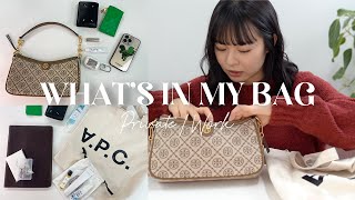 【鞄の中身】莉子のお仕事BAG👜プライベート用も公開🤎｜What's in my bag