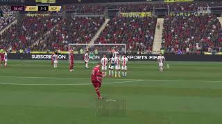 Golazo de tiro libre en FIFA 21 al centro de la porteria