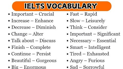 IELTS VOCABULARY PART 2 | ielts vocabulary words english learn with meaning | vocabulary for ielts