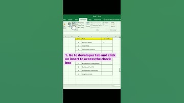 Check box in excel #msexcel #explore #excel #exceltips #exceltutorial #msexcelshorts #checkboxes