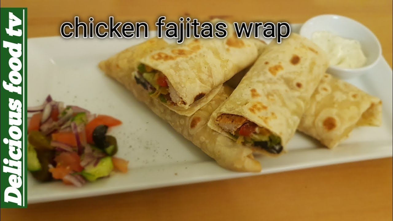 Chicken fajitas wrap recipe in Urdu HindiHow to make Chicken fajitaschicken wrapDelicious