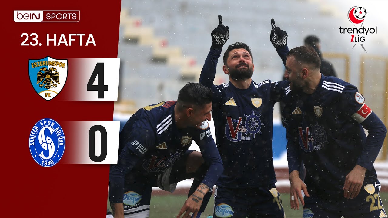 Erzurumspor (4-0) Sarıyer | 23. Hafta Maç ÖZETİ | Trendyol 1. Lig - 2025/26