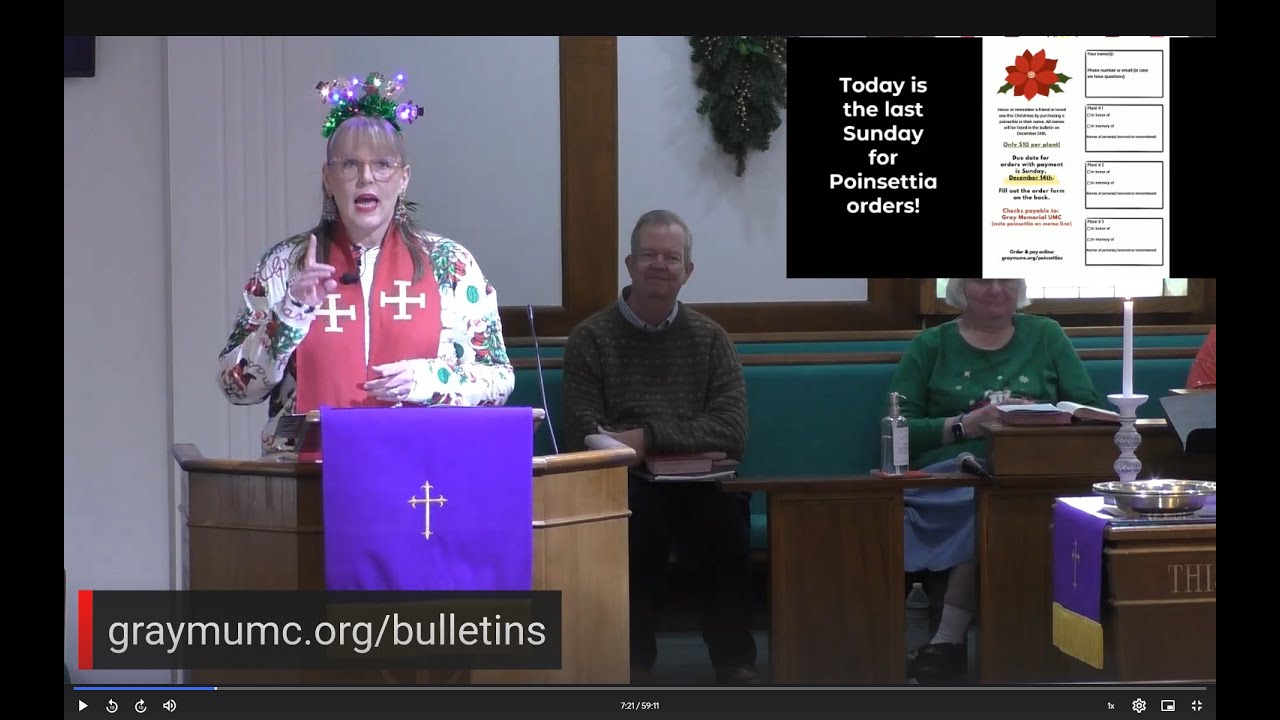 12/14/2025 Worship at Gray Memorial UMC in Tallahassee, FL