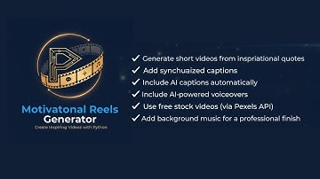 Motivational Reels Generator – Create Auto-Captioned Videos with Python