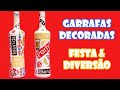 Garrafas Recicladas Decoradas &quot;Festa e Diversão&quot; ( ARTESANATO, DIY, RECICLAGEM )