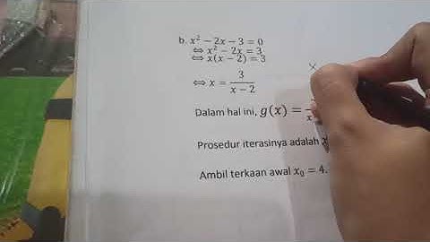 Langkah metode iterasi titik tetap 2