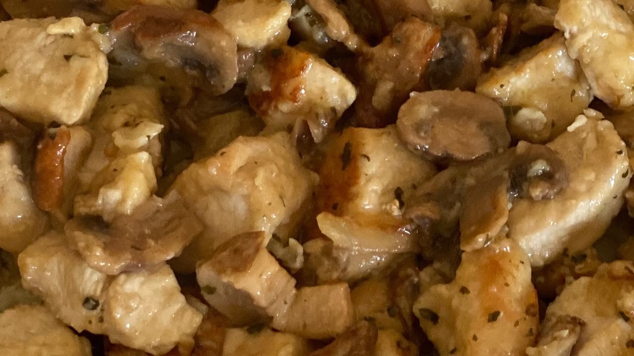 bocconcini di pollo ai funghi