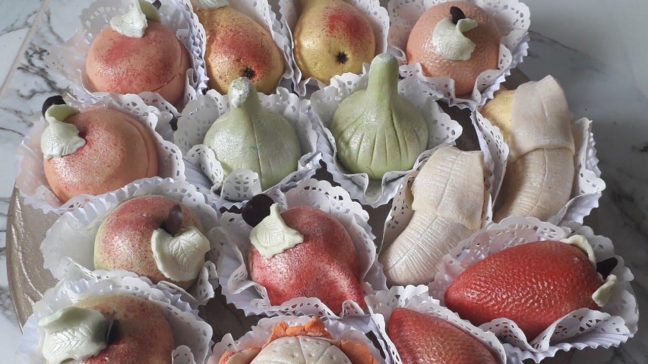 تشكيلة الفواكه من عجينة اللوز الجزء التاني .من سلسلة حلويات للمناسبات