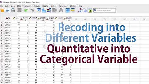 SPSS - Recoding Age into Categories and Creating Frequency Charts - Recoding into different variable