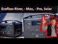 Notstrom: Ecoflow River + Max  + Pro Powerbank Test + Solarpanel Ecoflow 160 Wp Test