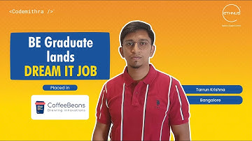 Congratulations to Tarrun Krishna, our learner, on getting placed at CoffeeBeans!
