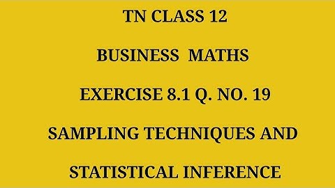 TN 12th Business maths chapter 8 exercise 8.1 question number 19