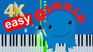 Oswald Theme Song Slow Medium Piano Tutorial 4K