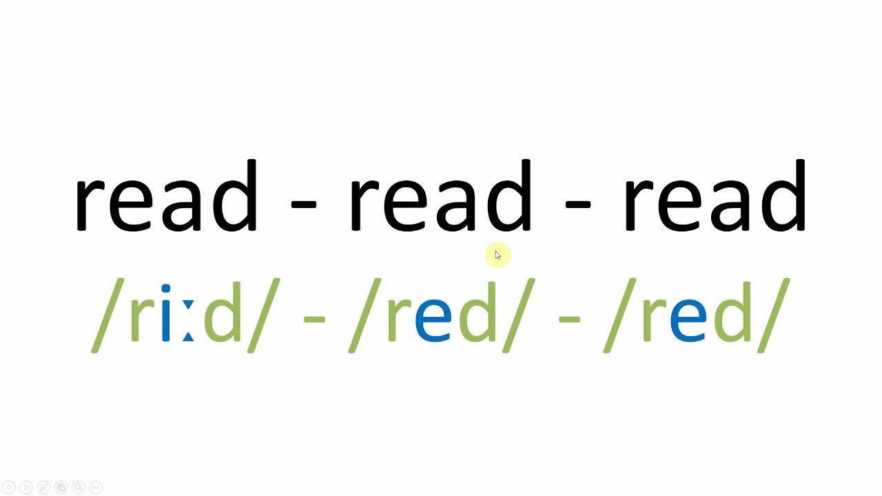 Cách đọc chữ READ - READ - READ. - youtube