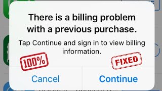 There is A Billing Problem With A Previous Purchase iOS 16 | Fix Billing Problem iPhone iOS 16 2023