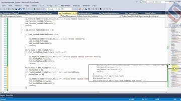 University Fee Management System Part 138 Fee Setup Settings Form in C# (C-Sharp)