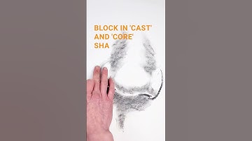 How to draw a Nose - Easy step-by-step charcoal tutorial