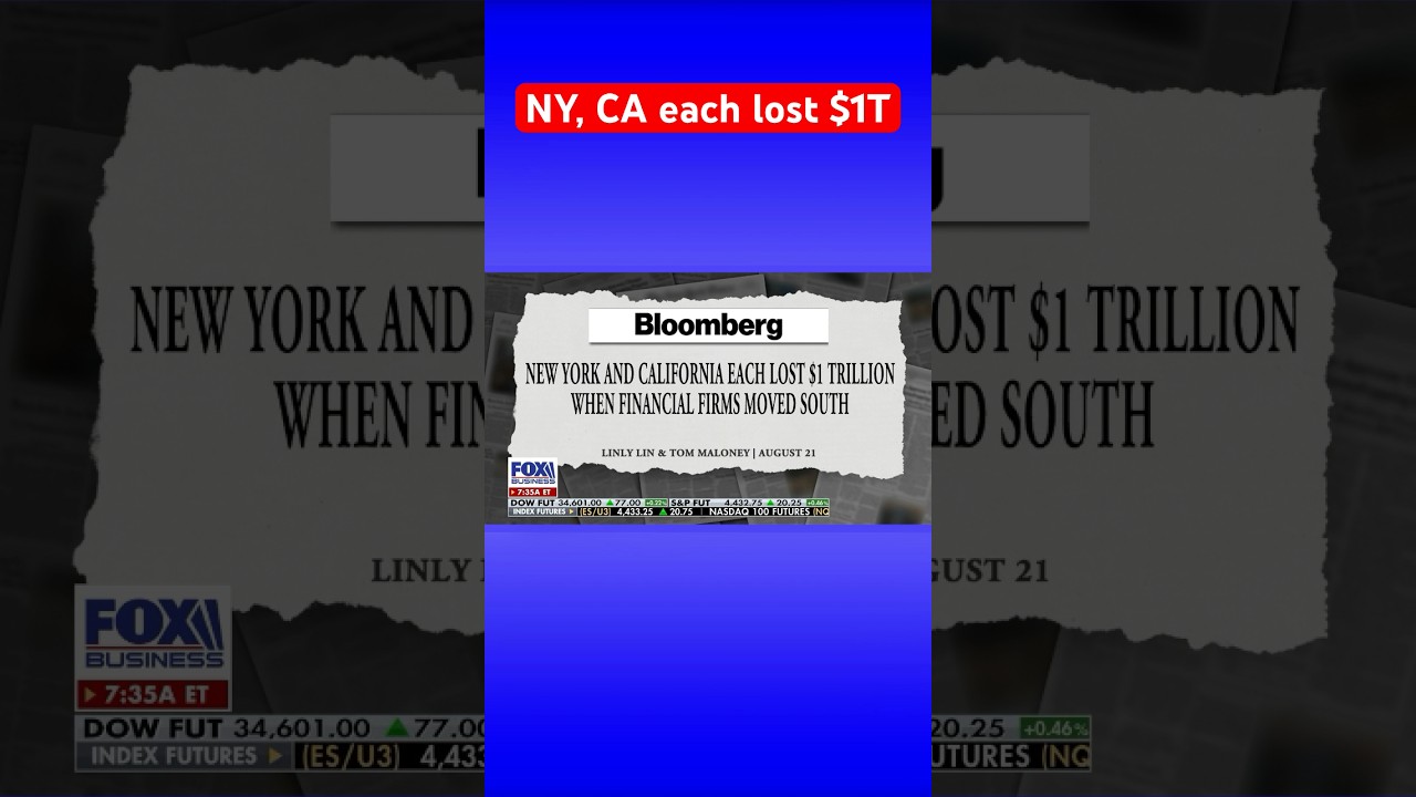 Big blue states both reportedly lost  trillion in business exodus #shorts
