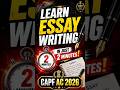 Essay Writing in 2 Minutes For UPSC CAPF AC 2026 | Important Topics for Paper 2 CAPF AC 2026 #capfac