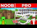 Jj and mikey noob vs pro  modern house build challenge in minecraft maizen