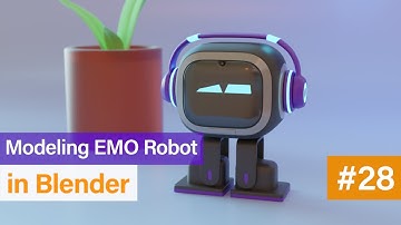 3D Modeling Cute EMO Robot in Blender - 28
